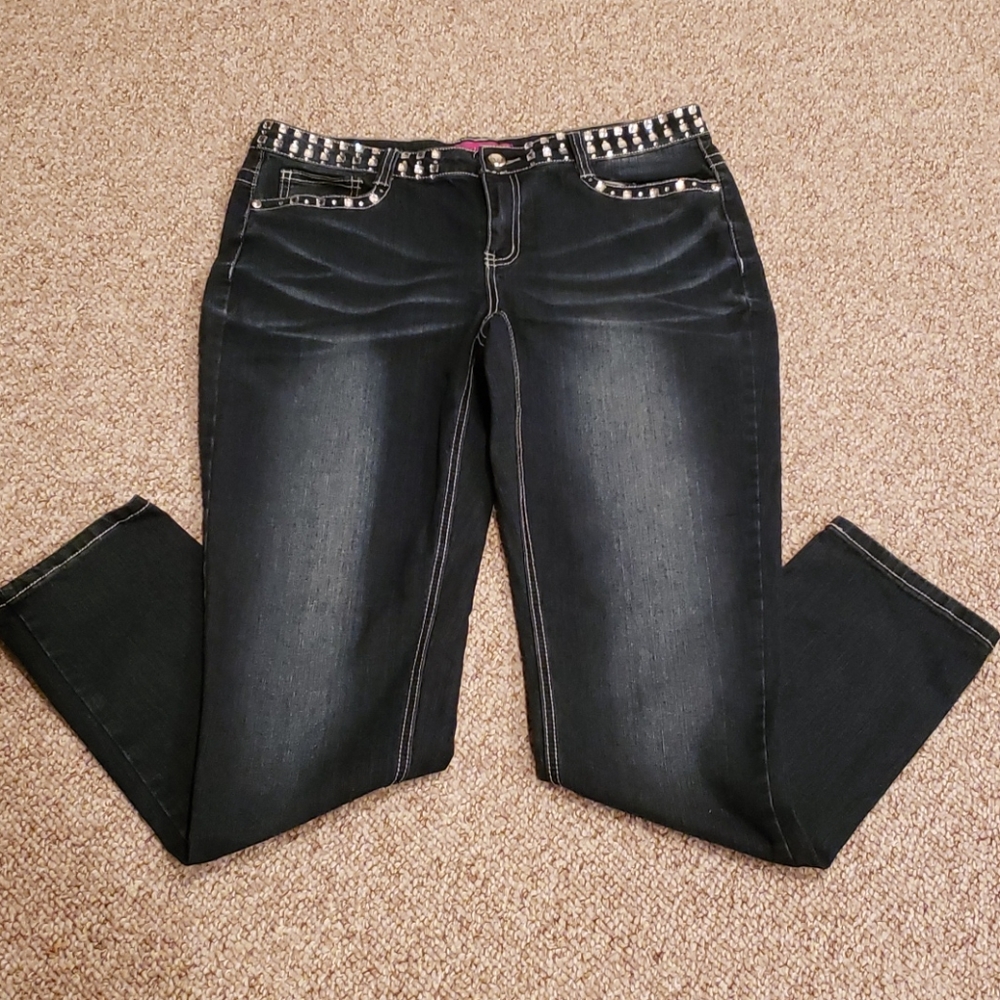 loop 18 rhinestone jeweled jeans